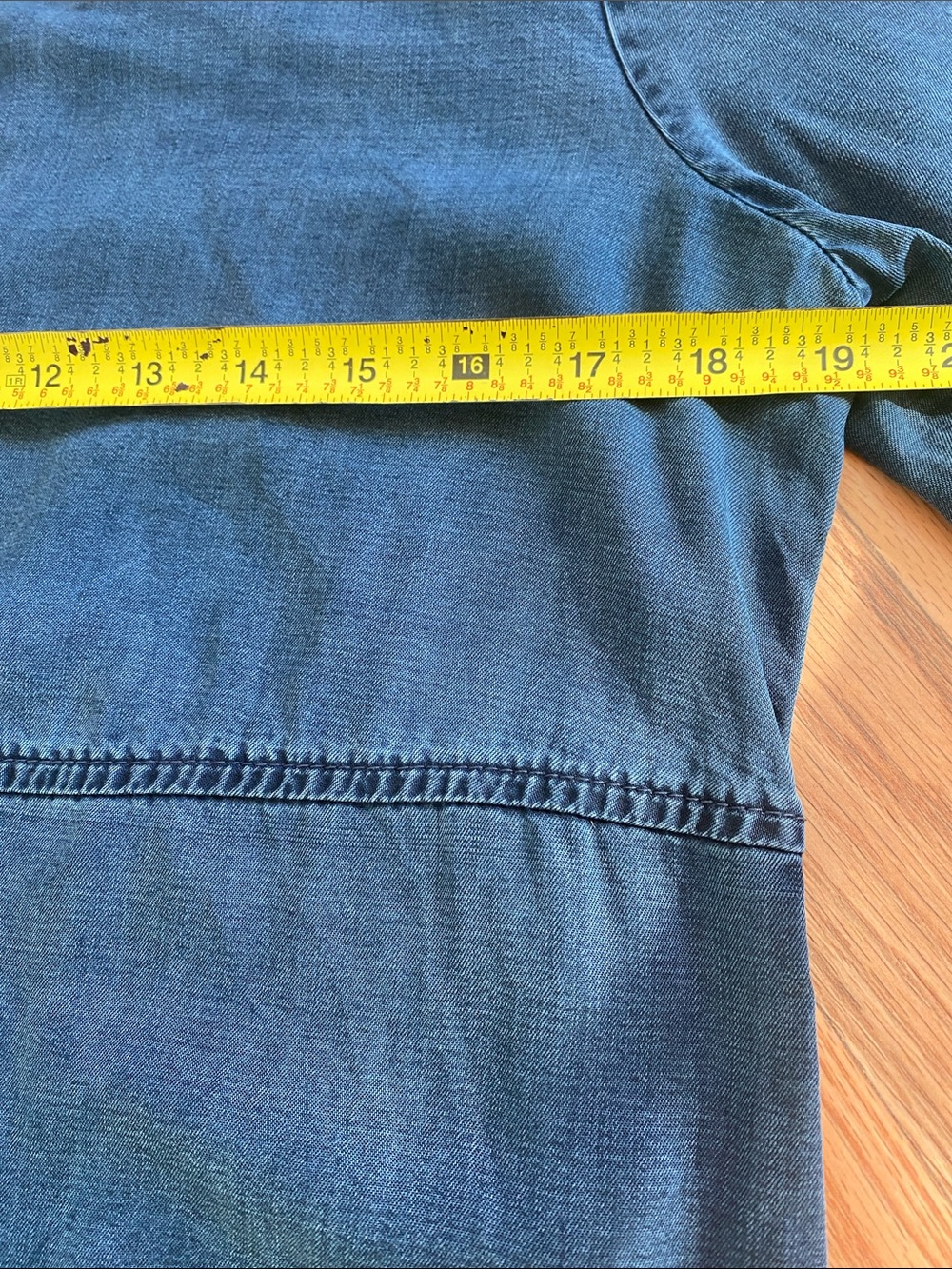 J. Jill Denim Button-Front Tunic in Washed Blue Medium or Mini Dress - Picture 8 of 9
